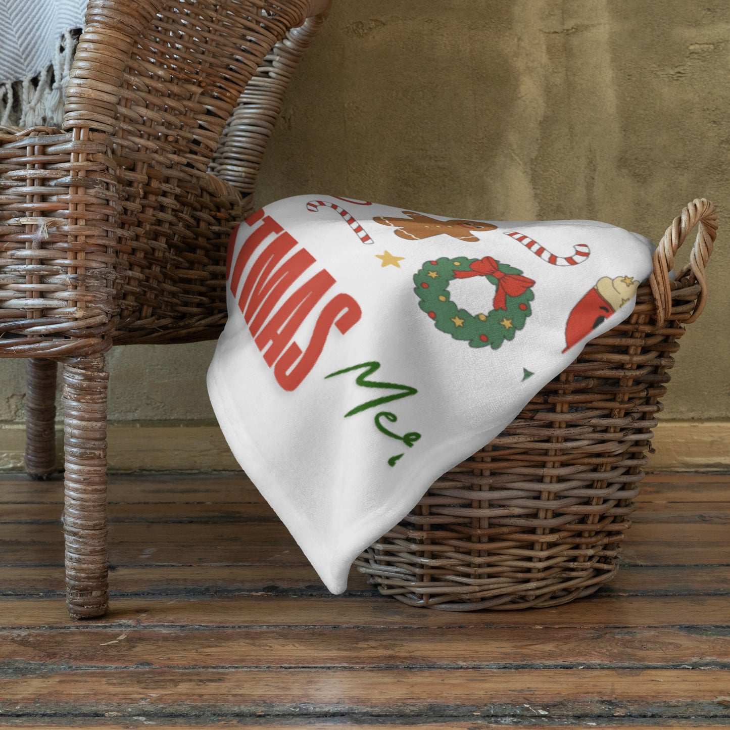 "Merry Christmas" throw blanket
