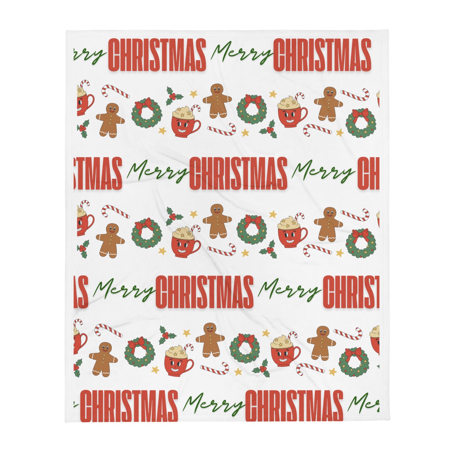 "Merry Christmas" throw blanket